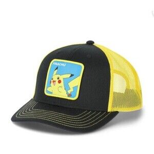 Pokemon Men’s Pikachu Adjustable Snapback Trucker Hat, One Size Fits Most